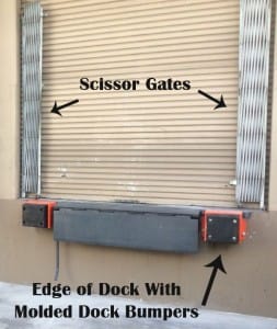 edge dock with bumpers