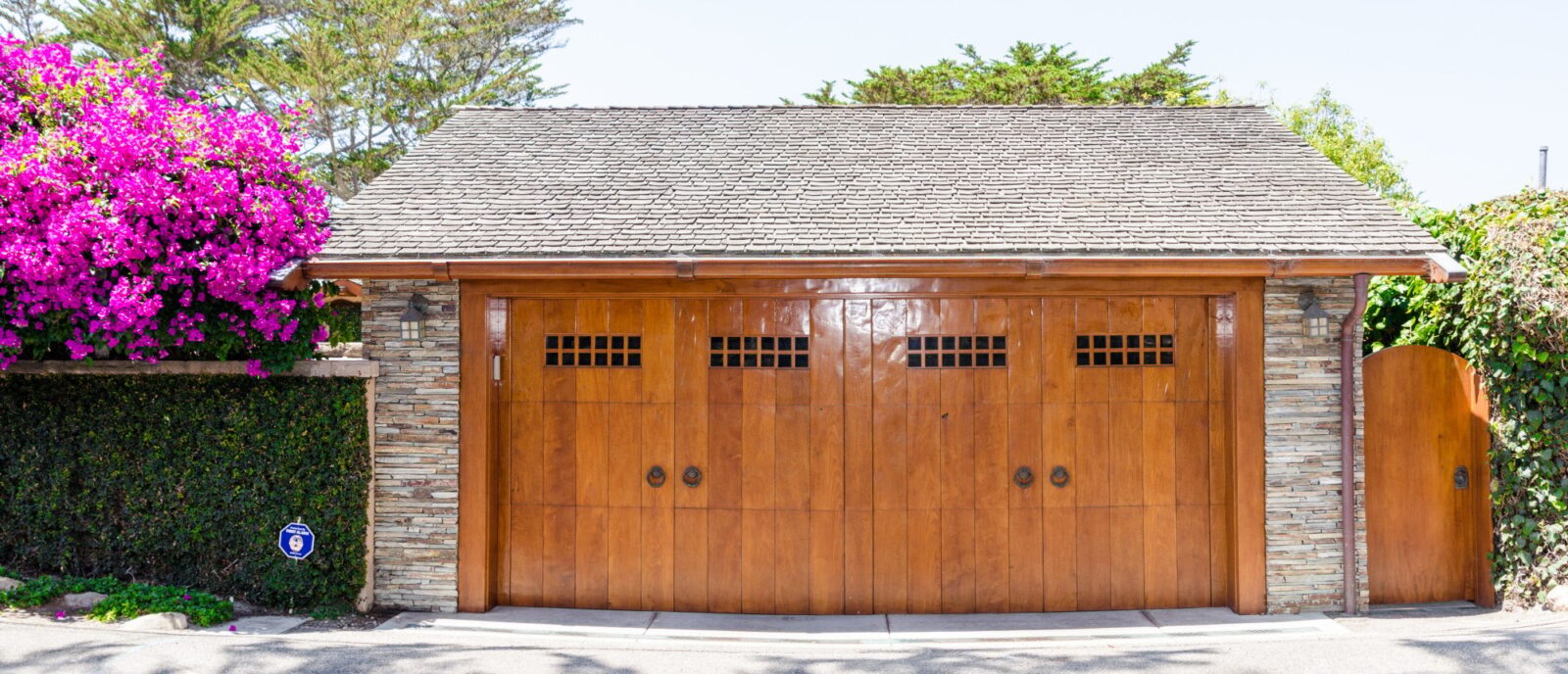 modern wood garage doors